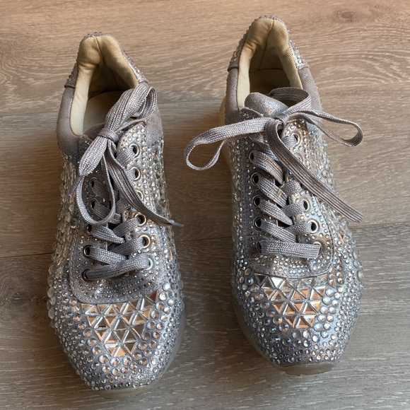 Steve Madden sparkly Carissa sneakers 8 mirror disco - Picture 4 of 14